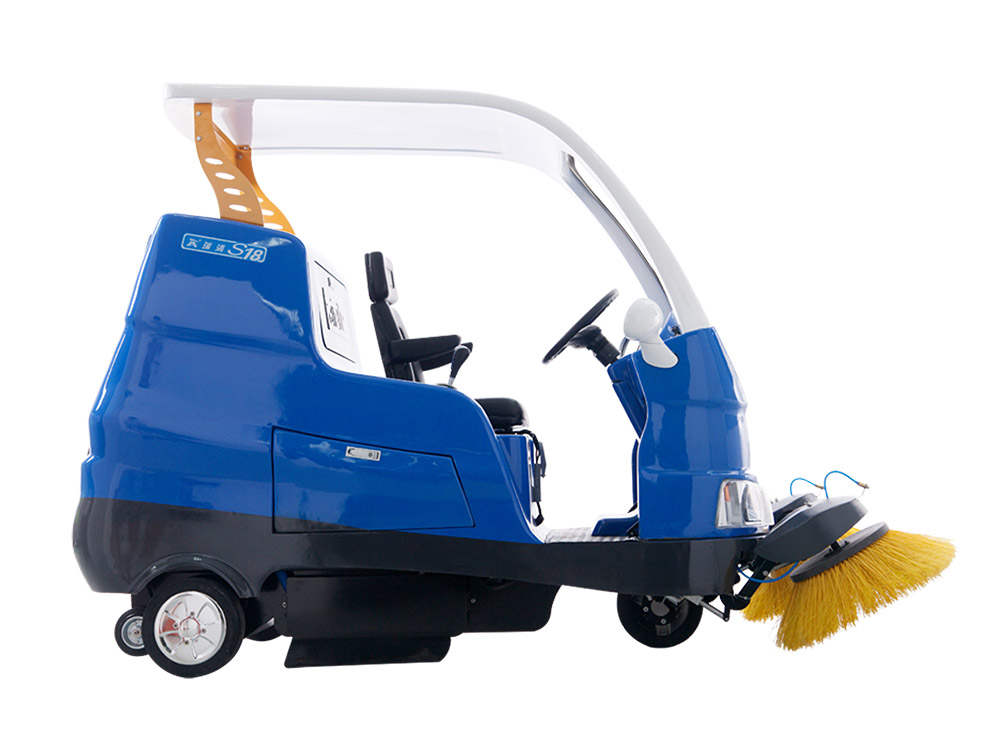 電動(dòng)掃地機(jī)清掃效率高，深受多行業(yè)喜愛